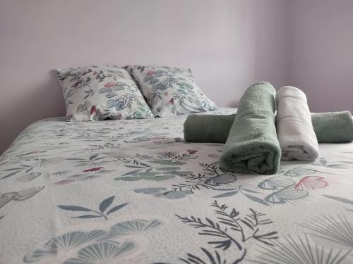 Postel nebo postele na pokoji v ubytování Entre Lac et Montagne