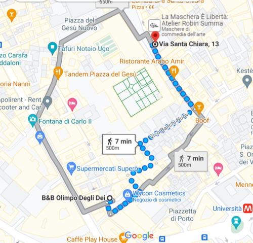 - Mapa de guatemala con lugares de interés en Olimpo degli Dei, en Nápoles