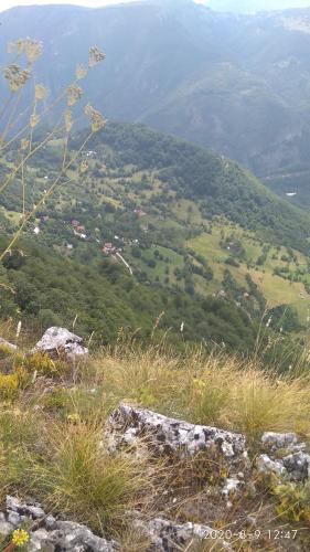 vistas a una colina con vistas a un valle en Jelena en Pluzine