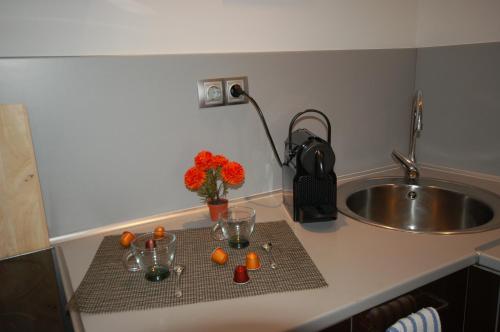 Dapur atau dapur kecil di Sitges Apartment