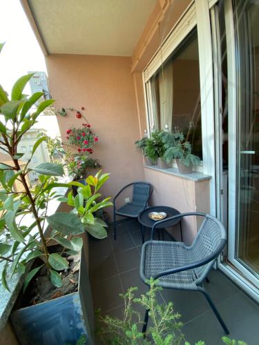 Balcon ou terrasse dans l'établissement Apartman Oaza