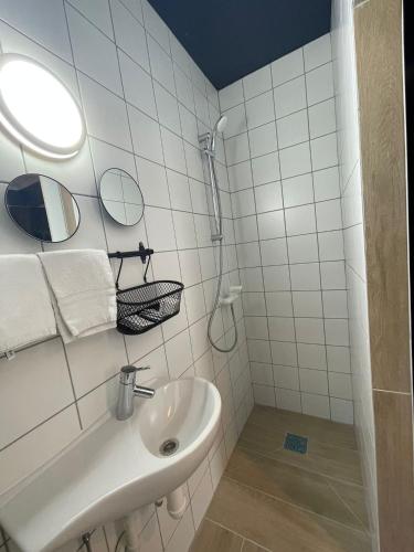 Koupelna v ubytování Hotel HEB