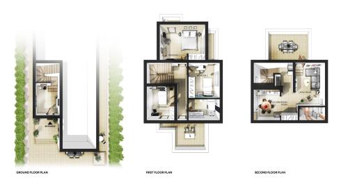 a selection of floor plans for a house at Marilena Mare Seaside & Jacuzzi House 50meters from sea in Ialyssos
