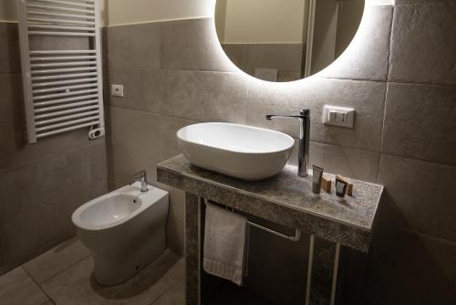 Phòng tắm tại Palazzo Matà Boutique Hotel