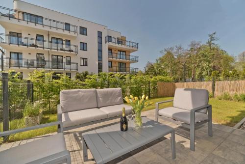 Zahrada ubytování BlueApart Apartamenty Hotelowe Nexo