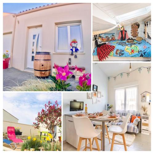 un collage de photos d'une maison dans l'établissement 