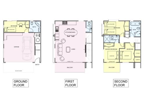 a floor plan of a house at Luxury Brand New Designer Living in Auckland