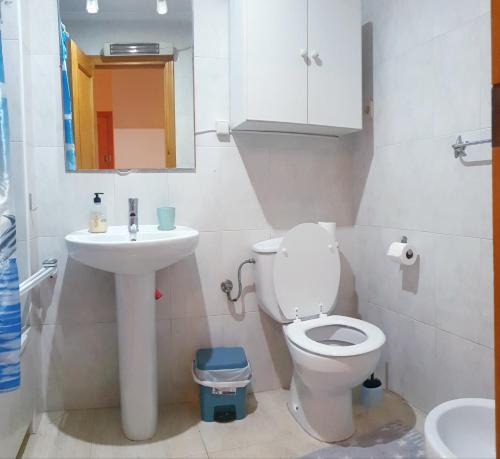グアルダマル・デル・セグラにあるApartamento Riveraのバスルーム(トイレ、洗面台付)