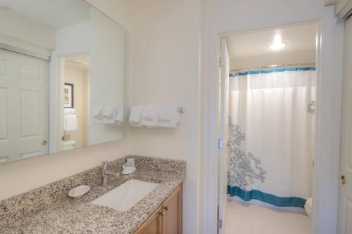 a bathroom with a sink and a shower at Residence Inn Atlanta Buckhead/Lenox Park in Atlanta