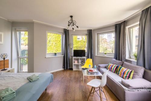Χώρος καθιστικού στο Apartamenty Stare Zoo