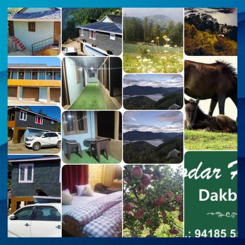 a collage of pictures of different houses and buildings at Deodar Homestay Dakbangla-kufri in Shimla