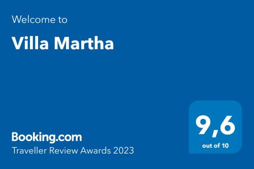 a screenshot of the welcome to villa maratha website at Villa Martha in Protaras
