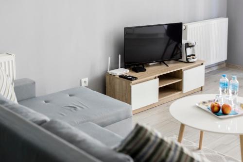Μια τηλεόραση ή/και κέντρο ψυχαγωγίας στο Apartamenty Stare Zoo Zajezdnia