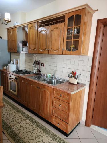 A kitchen or kitchenette at Apartments Golem