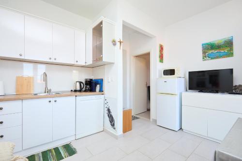 Η κουζίνα ή μικρή κουζίνα στο Island Getaway apartments Mljet