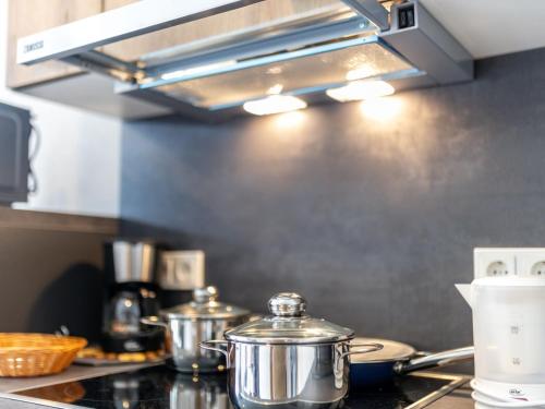 Kuchyň nebo kuchyňský kout v ubytování Kronenburger Couples Bungalow