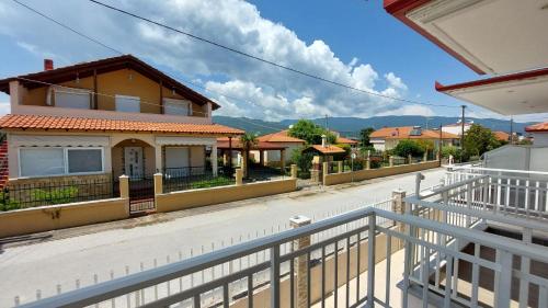 a view of a house from a balcony at VILLA SEVI in Nea Vrasna