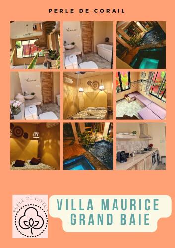 a collage of pictures of a virtual residence grand bale at Villa centre Grand Baie in Grand Baie