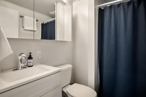 Ванная комната в Modern Cabin w Hot Tub, Wifi & Huge Deck!