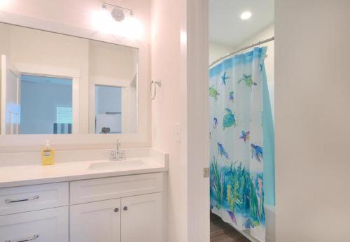 Koupelna v ubytování Ocean Peek