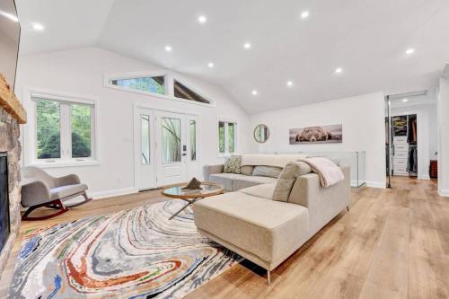 Posezení v ubytování Blue Water Dunes Cottage