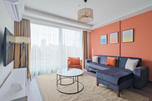Ruang duduk di Air Başakşehir Residence by NewInn