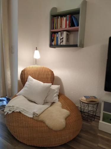 Χώρος καθιστικού στο Ferienwohnung Waldblick
