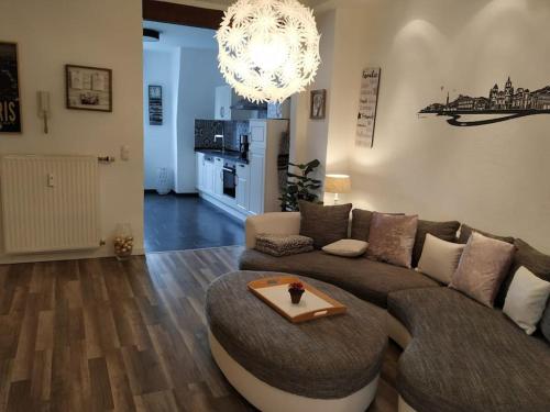 Χώρος καθιστικού στο Ferienwohnung Waldblick