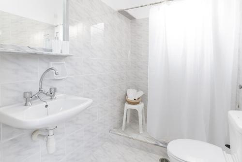 Koupelna v ubytování Emerald Hotel Leros