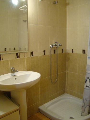 a bathroom with a sink and a shower at Maestro Bayarri HC-2D in Peniscola
