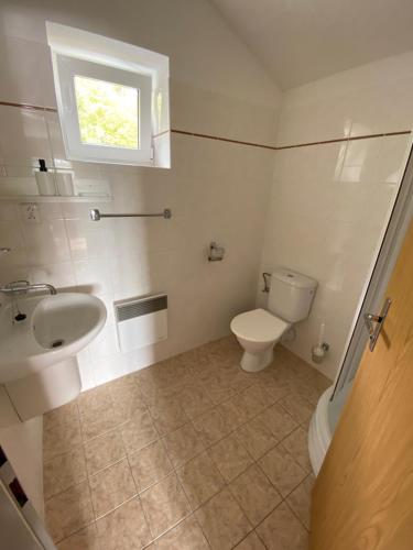 Koupelna v ubytování Apartmány Vltavanka