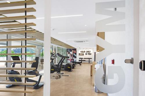 Fitness centrum a/nebo fitness zařízení v ubytování Sumus Hotel Monteplaya & SPA 4Sup - Adults Only