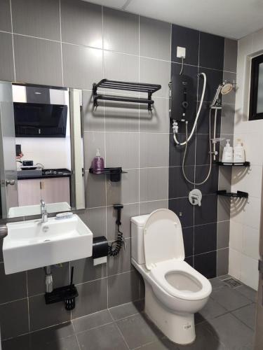 Koupelna v ubytování Taman Equine Comfy Studio#Greenery View#4 pax#Aeon Mall