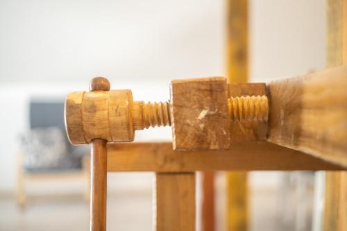 a wooden tool on top of a piece of wood at Holiday House Zrmanja Vrelo in Zrmanja Vrelo