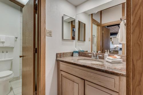 a bathroom with a sink and a toilet at Laurelwood Condominiums 311 in Snowmass Village