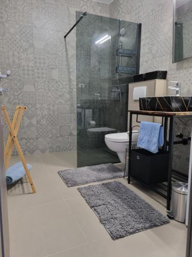 Koupelna v ubytování Apartman Meli in village Brusje