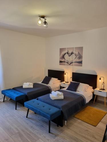 Postel nebo postele na pokoji v ubytování Apartman Meli in village Brusje