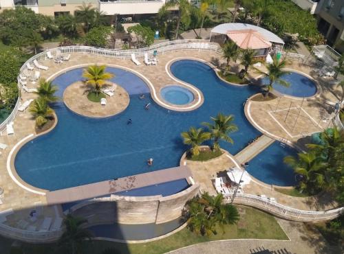 an overhead view of a pool at a resort at Barra da Tijuca Rio centro in Rio de Janeiro