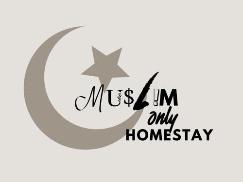 a moon and a star with the words msis im only homesley at Jitra Fuad's Crew Homestay in Jitra