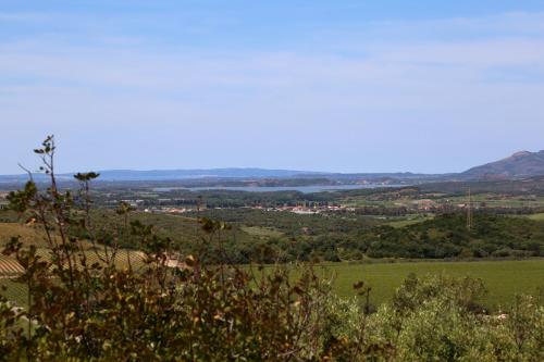 a view of the countryside from a hillside at B&B Nuraximannu in Santadi