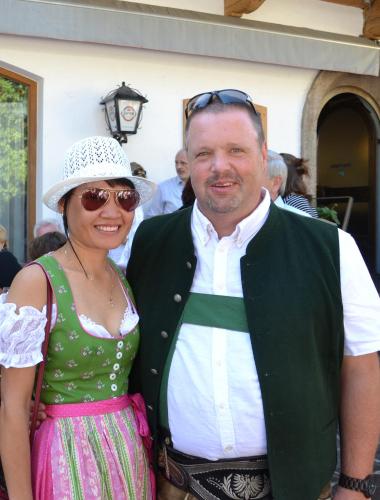 a man and a woman posing for a picture at Schnapperhof in Going