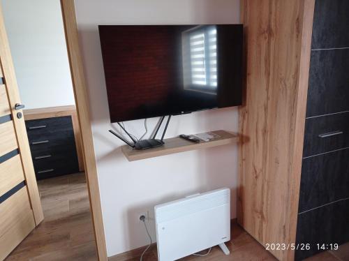 Televisyen dan/atau pusat hiburan di Loft Park Zator, lokalizacja przy wej Parku