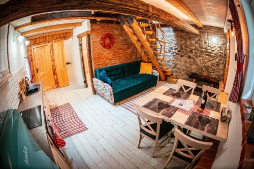 Χώρος καθιστικού στο Chalets Dedinky