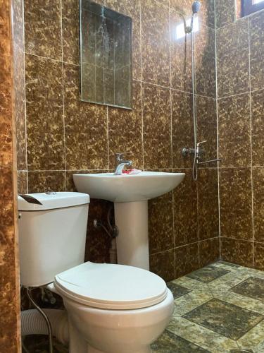 een badkamer met een toilet en een wastafel bij Kirta in Bangveti