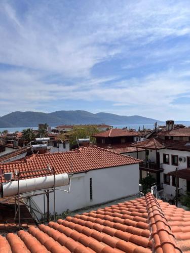 a view from the roof of a white building at Yelken Hotel Akyaka in Akyaka