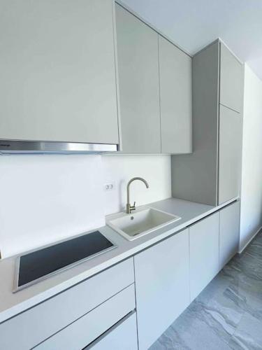 Kuchyň nebo kuchyňský kout v ubytování Golden Details Apartment