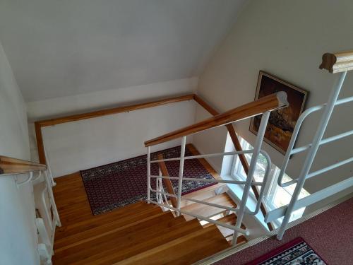 an overhead view of a staircase in a house at Inge Villa Apartment Hotel in Pärnu