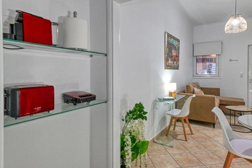 Dapur atau dapur kecil di Hope apt - 5min to Falassarna Bch