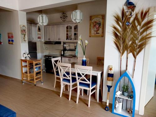 Cuisine ou kitchenette dans l'établissement Ariya mare apartman Risan Montenegro, na plaži