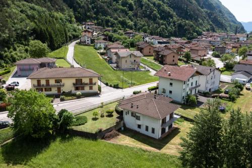 an aerial view of a small village with houses at Nonna Elvira Holiday House in Bondone